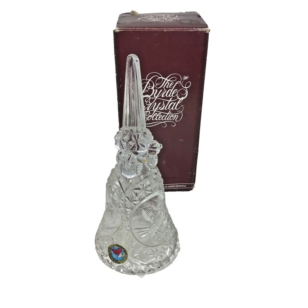 Vintage The Byrdes Collection Hofbauer Bleikristall Bell Bird 24% Leaded Crystal